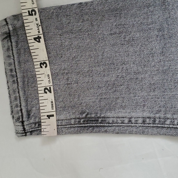Agolde Nico highrise slim grey silver stretched button fly jeans size 23 - Picture 15 of 16